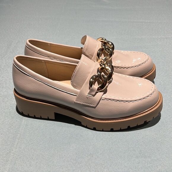 Soda Patent Leather Nude platform loafers Size 9 B44 - Picture 7 of 12